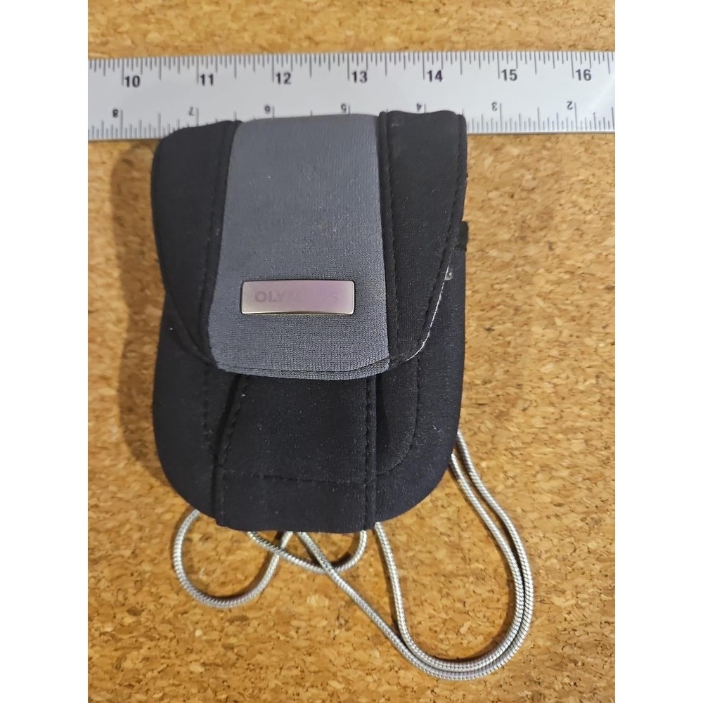Olympus Camera Case Unisex OS Black Grey Neoprene Pouch Belt Loop ST39